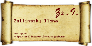 Zsilinszky Ilona névjegykártya