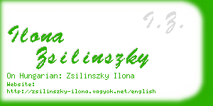 ilona zsilinszky business card